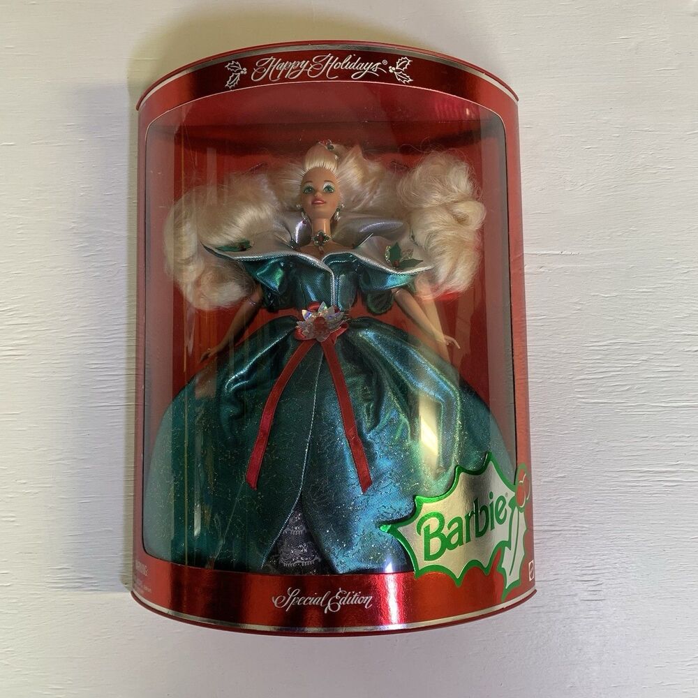 VTG Rare 1995 Vintage Holiday Barbie CIB SEALED Red Dress
